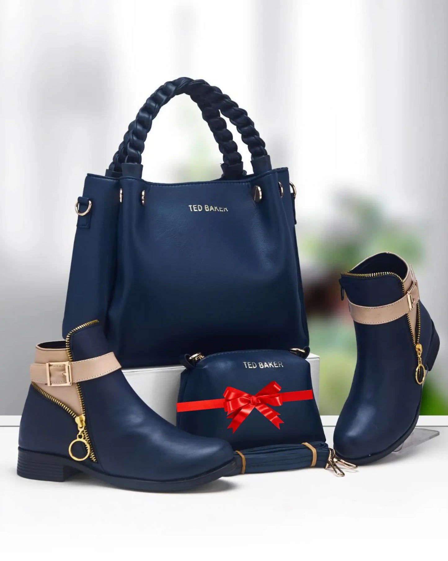 باقة الأناقة المتكاملة – صباط وصاك بنفس اللون + حقيبة مجانية مع كل طلبية / tid biker