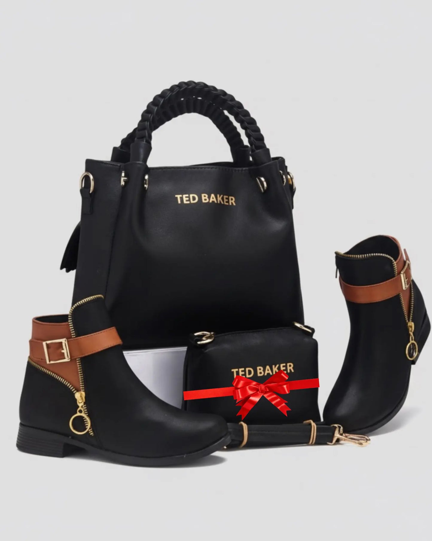 باقة الأناقة المتكاملة – صباط وصاك بنفس اللون + حقيبة مجانية مع كل طلبية / tid biker